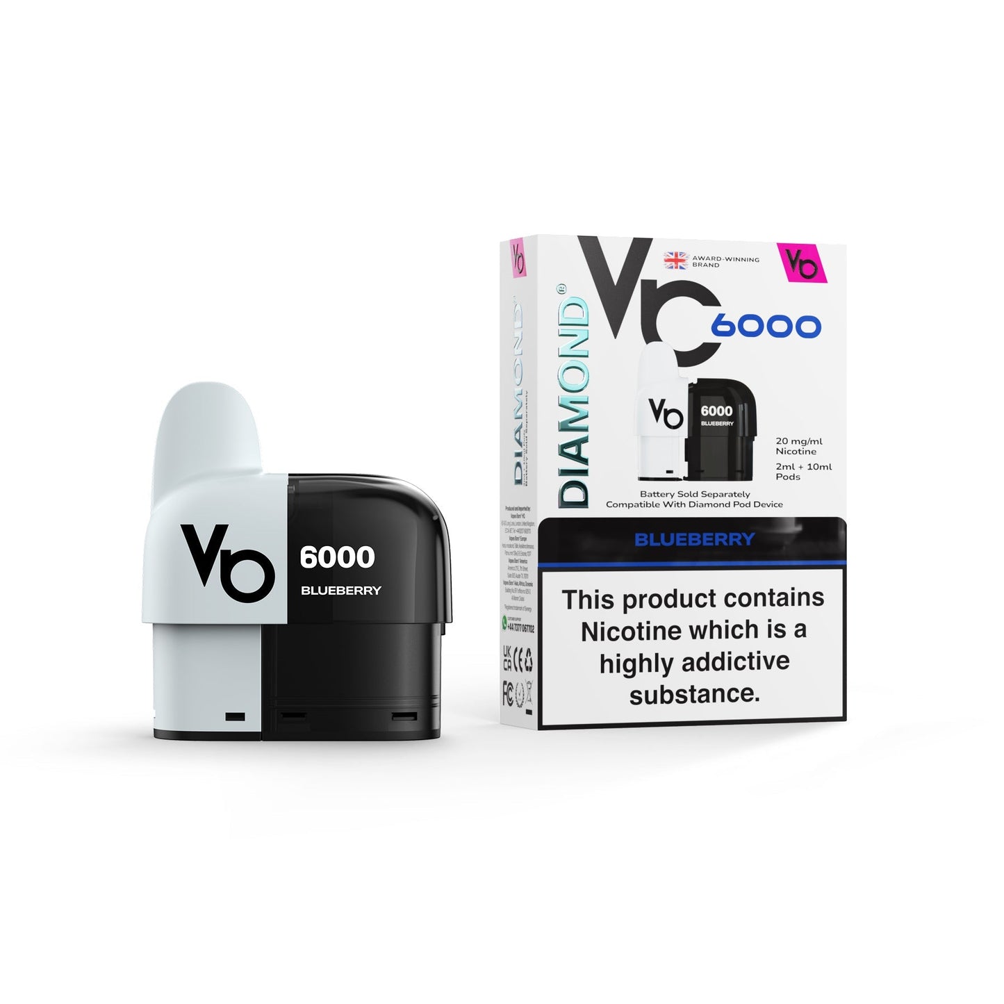 Diamond 6000 Prefilled Pods 1X10 Compliant