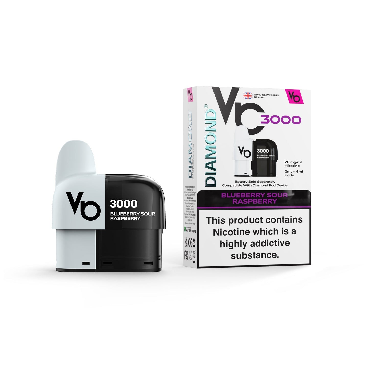 Diamond 3000 Prefilled Pods 1X10 Compliant