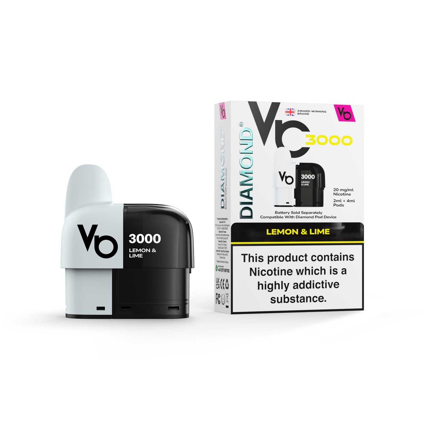 Diamond 3000 Prefilled Pods 1X10 Compliant