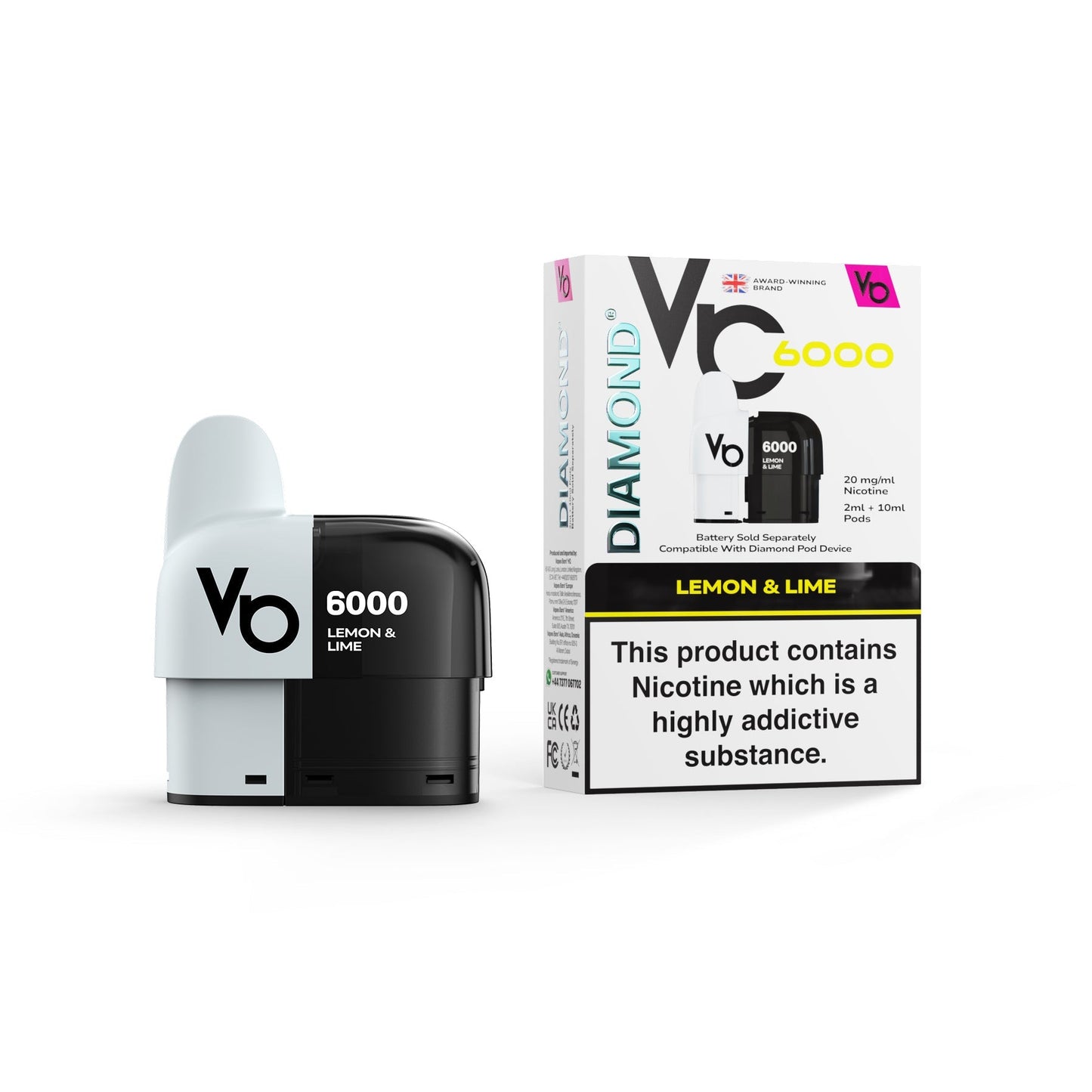 Diamond 6000 Prefilled Pods 1X10 Compliant