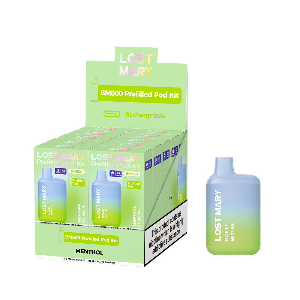 Lost Mary BM600 Prefilled Pods 1X10 NEW Compliant
