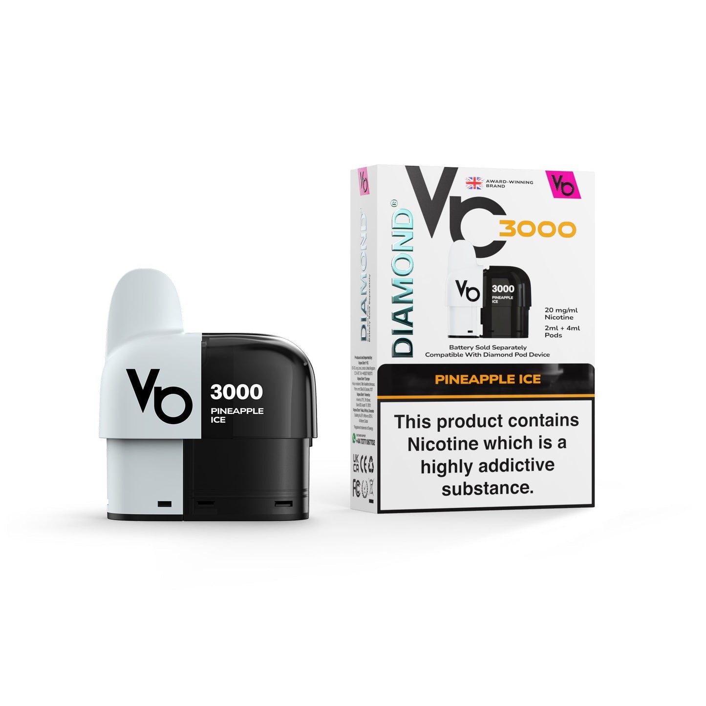 Diamond 3000 Prefilled Pods 1X10 Compliant