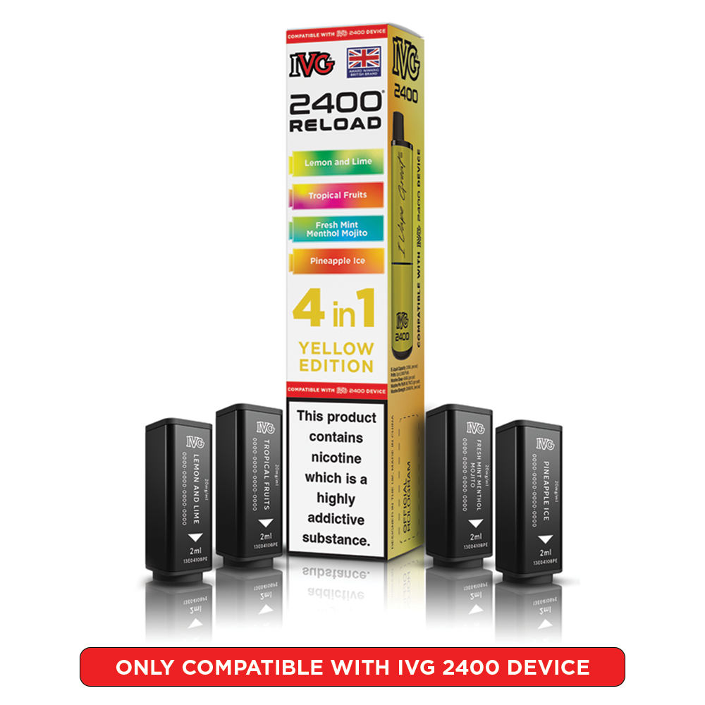 IVG 2400 Reloads Multi Flavour Prefilled Pods 1X5 Compliant ivape-euro IVG 2400 Reloads Multi Flavour Prefilled Pods 1X5 Compliant ivape-euro
